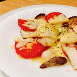 トマトとエリンギのチーズ焼き
